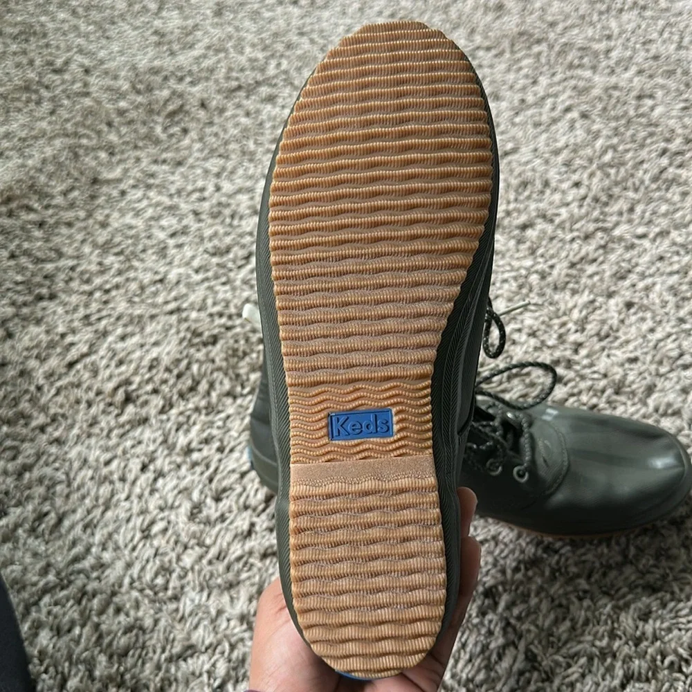 Keds Scout Splash Twill Boot Womens Sz 9 Green Ankle Boots